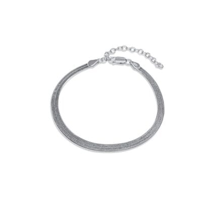 Ασημένιο βραχιόλι με αλυσίδα φίδι- Silver Serpentine