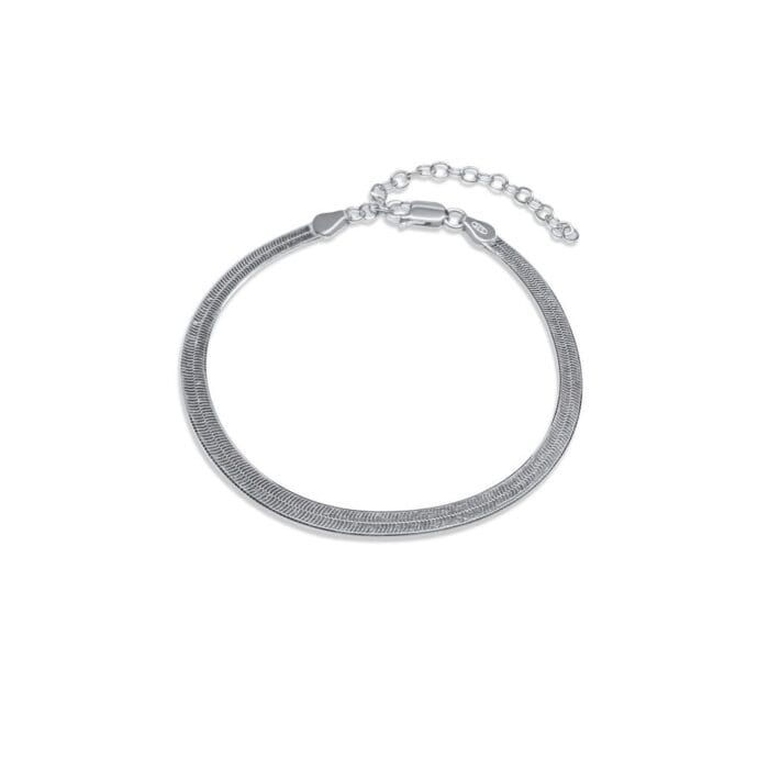 Ασημένιο βραχιόλι με αλυσίδα φίδι- Silver Serpentine