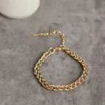 Ατσάλινο επίχρυσο βραχιόλι αλυσίδα - Chunky Chain