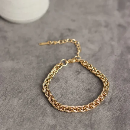 Ατσάλινο επίχρυσο βραχιόλι αλυσίδα - Chunky Chain