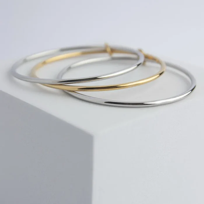 Ατσάλινο βραχιόλι 3 σε 1 σε διχρωμία- Golden Knot