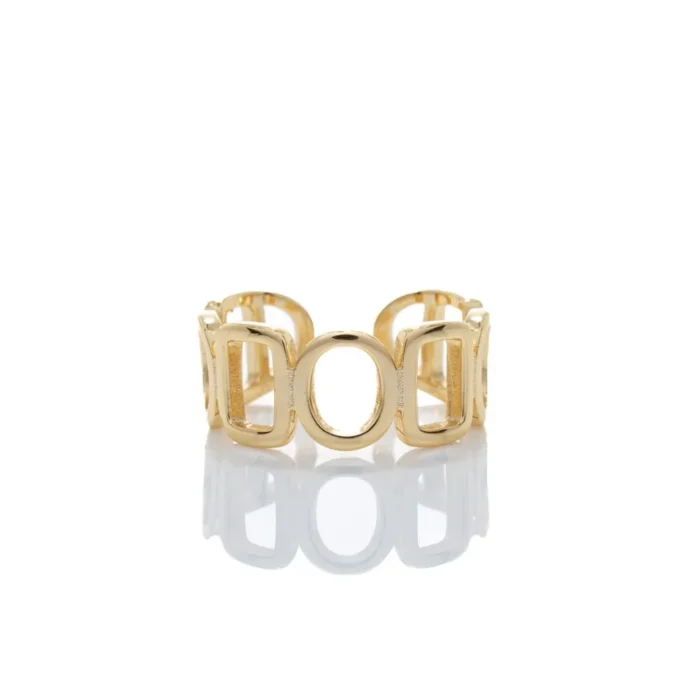 Δαχτυλίδι επίχρυσο αλυσίδα από ασήμι- Gold Chain