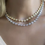 Ασημί ριβιέρα λαιμού από ανοιξείδωτο ατσάλι και ζιργκόν - Silver Shine