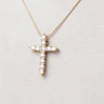 Επίχρυσο κολιέ σταυρός με ζιργκόν- Brilliance Cross