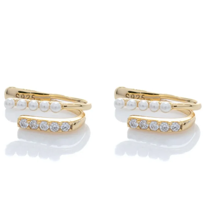 Ασημένια σκουλαρίκια ear cuffs