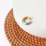 Ατσάλινο σκουλαρίκι ογκώδες ear cuff σε διχρωμία - Mixed Ear Cuff