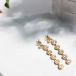 Επίχρυσα Σκουλαρίκια Ριβιέρα - Gold Tennis Earrings