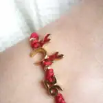 Βραχιόλι Γούρι 2026 - Κέρατα Ταράνδου με μπορντώ κορδόνι