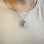 Ατσάλινο κολιέ σε ασημί απόχρωση Μονόγραμμα 'B' – Silver Balloon 'B'