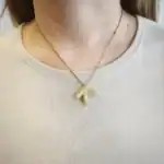 Επίχρυσο ατσάλινο κολιέ Μονόγραμμα 'Κ' – Gold Balloon 'Κ'