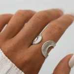 Ατσάλινο δαχτυλίδι με αρχιτεκτονικό χαρακτήρα- Silver Geometric Design Ring